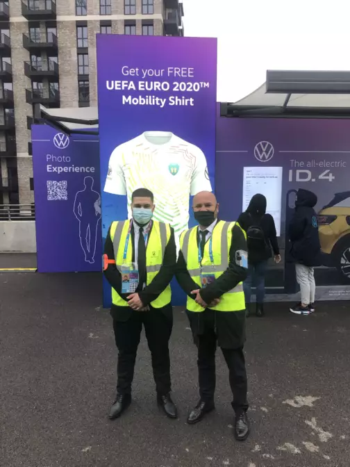 alpha crew security guards at the euros London