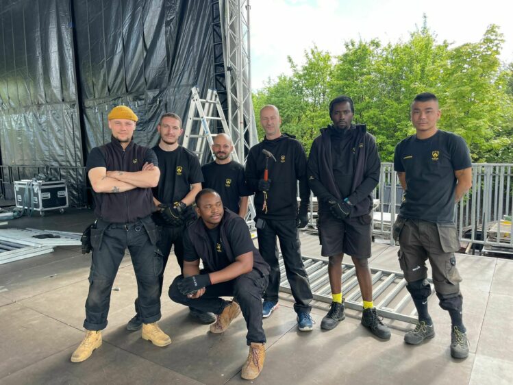 Birmingham event crew posing